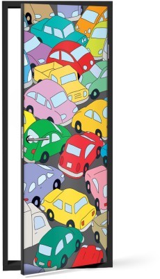 Αυτοκίνητα Κόμικς Αυτοκόλλητα πόρτας 60 x 170 cm (15508)
