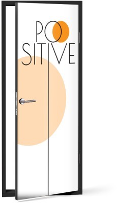 Positive Line Art Αυτοκόλλητα πόρτας 60 x 170 εκ. (44598)