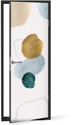 Abstract colorful paint, Line Art, Αυτοκόλλητα πόρτας, 