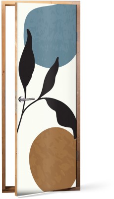 Houseart Leaves Art, Line Art, Αυτοκόλλητα πόρτας, 60 x 170 εκ.