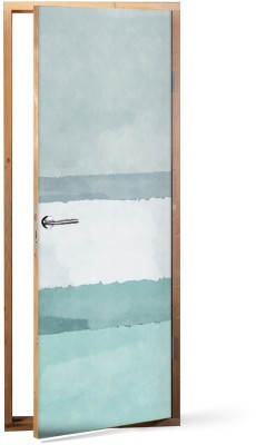 Αποχρώσεις του μπλε Line Art Αυτοκόλλητα πόρτας 60 x 170 εκ. (44660)