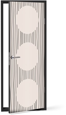 Κάθετες γραμμές και κύκλοι, Line Art, Αυτοκόλλητα πόρτας, 60 x 170 εκ. (44662)
