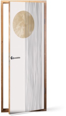 Houseart Line sunset drawing, Line Art, Αυτοκόλλητα πόρτας, 60 x 170 εκ.