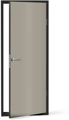Medium grey Μονόχρωμα Αυτοκόλλητα πόρτας 60 x 170 cm (20157)