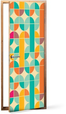 Πολύχρωμο Μοτίβο Μοτίβα Αυτοκόλλητα πόρτας 60 x 170 cm (37393)