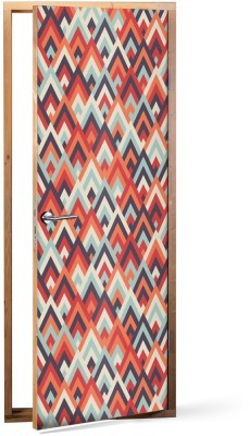 Houseart Colorful Geometric Pattern, Μοτίβα, Αυτοκόλλητα πόρτας, 60 x 170 εκ.
