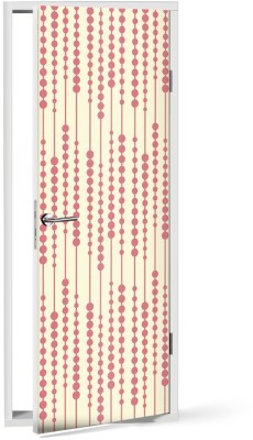 Κόκκινο μοτίβο Μοτίβα Αυτοκόλλητα πόρτας 60 x 170 cm (12242)