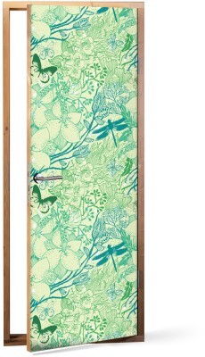 Πράσινη Φύση Μοτίβα Αυτοκόλλητα πόρτας 60 x 170 cm (12249)