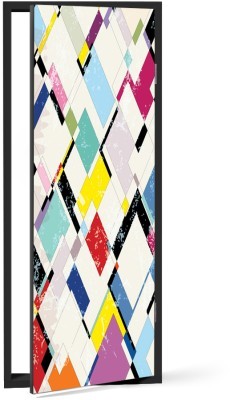 Μοτίβο με πολύχρωμα σχήματα, Μοτίβα, Αυτοκόλλητα πόρτας, 60 x 170 εκ. (53292)