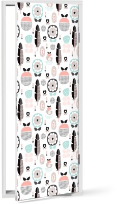 Houseart - ΣΗΜΑΝΤΙΚΟ: Σε περίπτωση διαφοράς τιμής από το κατάστημα ισχύει παντα και μόνο η τιμή του καταστήματος Φλοράλ μοτίβο με μήλα & φτερά, Μοτίβα, Αυτοκόλλητα πόρτ