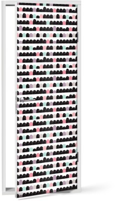 Houseart - ΣΗΜΑΝΤΙΚΟ: Σε περίπτωση διαφοράς τιμής από το κατάστημα ισχύει παντα και μόνο η τιμή του καταστήματος Ασύμμετρα ημικύκλια, Μοτίβα, Αυτοκόλλητα πόρτας, 60 x 1