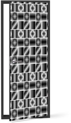 Houseart - ΣΗΜΑΝΤΙΚΟ: Σε περίπτωση διαφοράς τιμής από το κατάστημα ισχύει παντα και μόνο η τιμή του καταστήματος Ασπρόμαυρα σχήματα, Μοτίβα, Αυτοκόλλητα πόρτας, 60 x 17