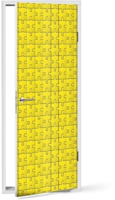 Κίτρινο παζλ, Μοτίβα, Αυτοκόλλητα πόρτας, 60 x 170 εκ. (53363)