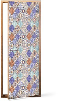 Πολύχρωμο μωσαϊκό, Μοτίβα, Αυτοκόλλητα πόρτας, 60 x 170 εκ. (53370)