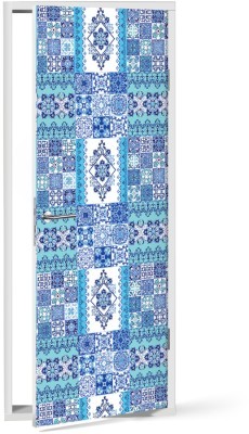 Houseart - ΣΗΜΑΝΤΙΚΟ: Σε περίπτωση διαφοράς τιμής από το κατάστημα ισχύει παντα και μόνο η τιμή του καταστήματος Μπλε μοτίβο, Μοτίβα, Αυτοκόλλητα πόρτας, 60 x 170 εκ.