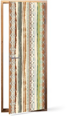 Πολύχρωμες κάθετες γραμμές, Μοτίβα, Αυτοκόλλητα πόρτας, 60 x 170 εκ. (53410)