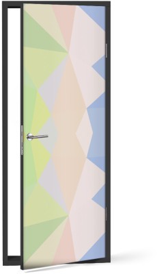 Πολύχρωμα γεωμετρικά σχήματα, Μοτίβα, Αυτοκόλλητα πόρτας, 60 x 170 εκ. (53449)