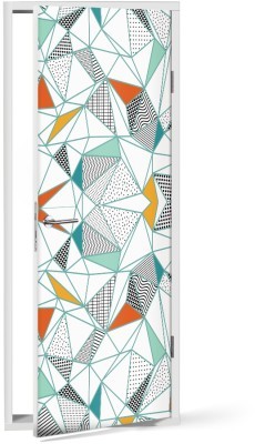 Houseart - ΣΗΜΑΝΤΙΚΟ: Σε περίπτωση διαφοράς τιμής από το κατάστημα ισχύει παντα και μόνο η τιμή του καταστήματος Σύνθεση από πολύχρωμα τρίγωνα, Μοτίβα, Αυτοκόλλητα πόρτ