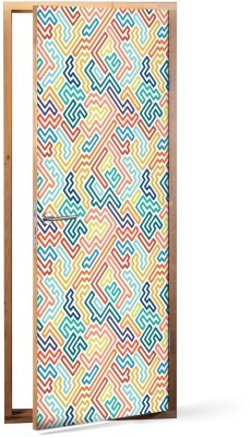 Πολύχρωμο μοτίβο, Μοτίβα, Αυτοκόλλητα πόρτας, 60 x 170 εκ. (53459)