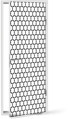 Λευκά εξάγωνα, Μοτίβα, Αυτοκόλλητα πόρτας, 60 x 170 εκ. (53488)