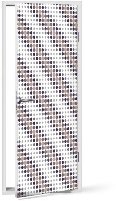 Διαγώνιες γραμμές με πολύχρωμα κυκλάκια, Μοτίβα, Αυτοκόλλητα πόρτας, 60 x 170 εκ. (53189)