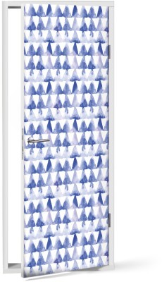 Μπλε τρίγωνα, Μοτίβα, Αυτοκόλλητα πόρτας, 60 x 170 εκ. (53507)