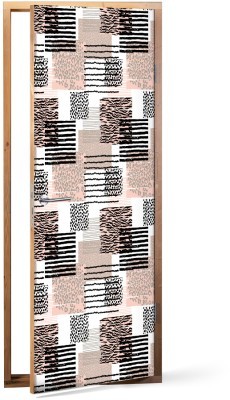 Αφηρημένα τετράγωνα, Μοτίβα, Αυτοκόλλητα πόρτας, 60 x 170 εκ. (53523)