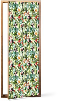 Φλοραλ μοτίβο, Μοτίβα, Αυτοκόλλητα πόρτας, 60 x 170 εκ. (53527)