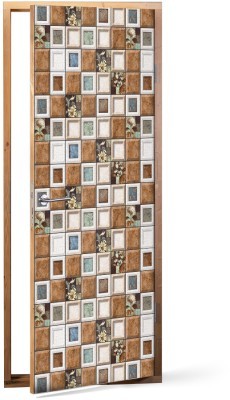 Μωσαϊκό με τετράγωνα, Μοτίβα, Αυτοκόλλητα πόρτας, 60 x 170 εκ. (53538)