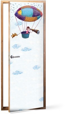 Βόλτα με αερόστατο Παιδικά Αυτοκόλλητα πόρτας 60 x 170 cm (12113)
