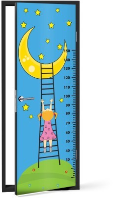 Κορίτσι φτάνει το φεγγάρι Υψόμετρο Παιδικά Αυτοκόλλητα πόρτας 60 x 170 cm (17856)