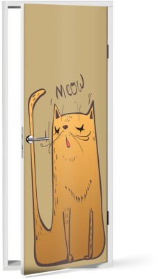 Yellow cat Παιδικά Αυτοκόλλητα πόρτας 60 x 170 cm (35333)