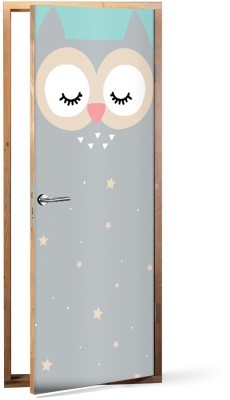 Mrs. Owl Παιδικά Αυτοκόλλητα πόρτας 60 x 170 cm (35385)