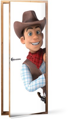Cowboy Παιδικά Αυτοκόλλητα πόρτας 60 x 170 cm (35402)