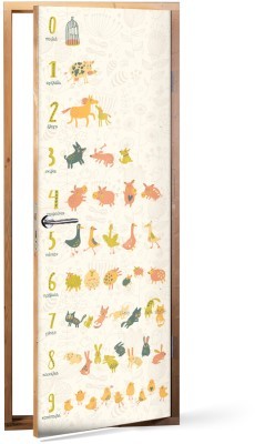 Αριθμητήριο Παιδικά Αυτοκόλλητα πόρτας 60 x 170 cm (12507)