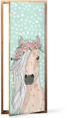 Χαριτωμένο Άλογο Παιδικά Αυτοκόλλητα πόρτας 60 x 170 cm (18166)