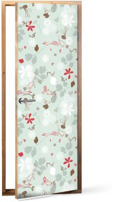 Λουλουδένιο μοτίβο Παιδικά Αυτοκόλλητα πόρτας 60 x 170 cm (12143)