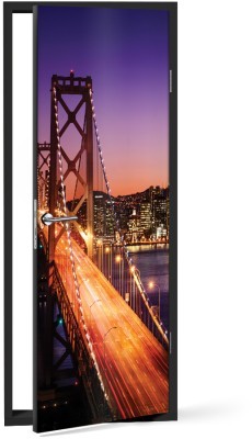 Γέφυρα στο Σαν Φρανσίσκο, Πόλεις – Ταξίδια, Αυτοκόλλητα πόρτας, 60 x 170 εκ. (37380)