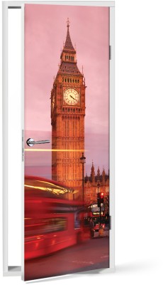 Houseart Big Ben sunset, Πόλεις - Ταξίδια, Αυτοκόλλητα πόρτας, 60 x 170 εκ.