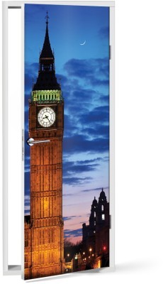 Big Ben Clock Πόλεις – Ταξίδια Αυτοκόλλητα πόρτας 60 x 170 cm (12039)