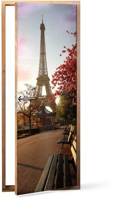 Άνοιξη στο Παρίσι Πόλεις – Ταξίδια Αυτοκόλλητα πόρτας 60 x 170 cm (12109)