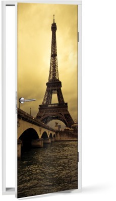Eiffel Tower Vintage Πόλεις – Ταξίδια Αυτοκόλλητα πόρτας 60 x 170 cm (12110)