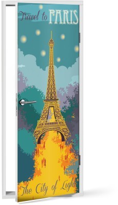 Travel to Paris Πόλεις – Ταξίδια Αυτοκόλλητα πόρτας 60 x 170 cm (12063)