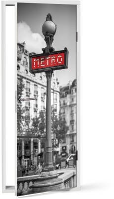 Μετρό στο Παρίσι Πόλεις – Ταξίδια Αυτοκόλλητα πόρτας 60 x 170 cm (15413)