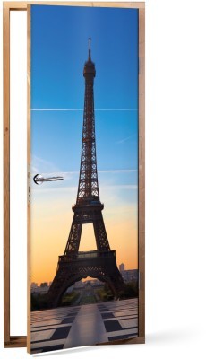 Houseart Πύργος του Άιφελ, δύση ηλίου, Πόλεις - Ταξίδια, Αυτοκόλλητα πόρτας, 60 x 170 εκ.