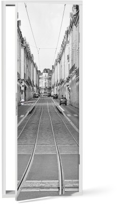 Δρόμος στην γραφική πόλη, Πόλεις – Ταξίδια, Αυτοκόλλητα πόρτας, 60 x 170 εκ. (53486)