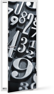 Houseart 3D αριθμοί, Vintage, Αυτοκόλλητα πόρτας, 60 x 170 εκ.