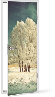 Houseart - ΣΗΜΑΝΤΙΚΟ: Σε περίπτωση διαφοράς τιμής από το κατάστημα ισχύει παντα και μόνο η τιμή του καταστήματος Λευκή φύση, Vintage, Αυτοκόλλητα πόρτας, 60 x 170 εκ.