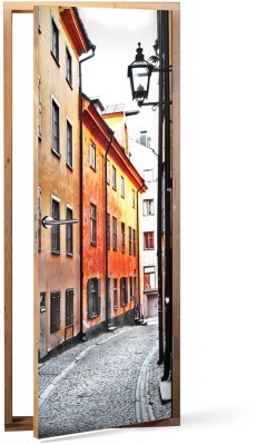Παλιά πόλη, Στοκχόλμη Vintage Αυτοκόλλητα πόρτας 60 x 170 cm (11994)