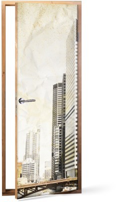 Σικάγο, Vintage, Αυτοκόλλητα πόρτας, 60 x 170 εκ.